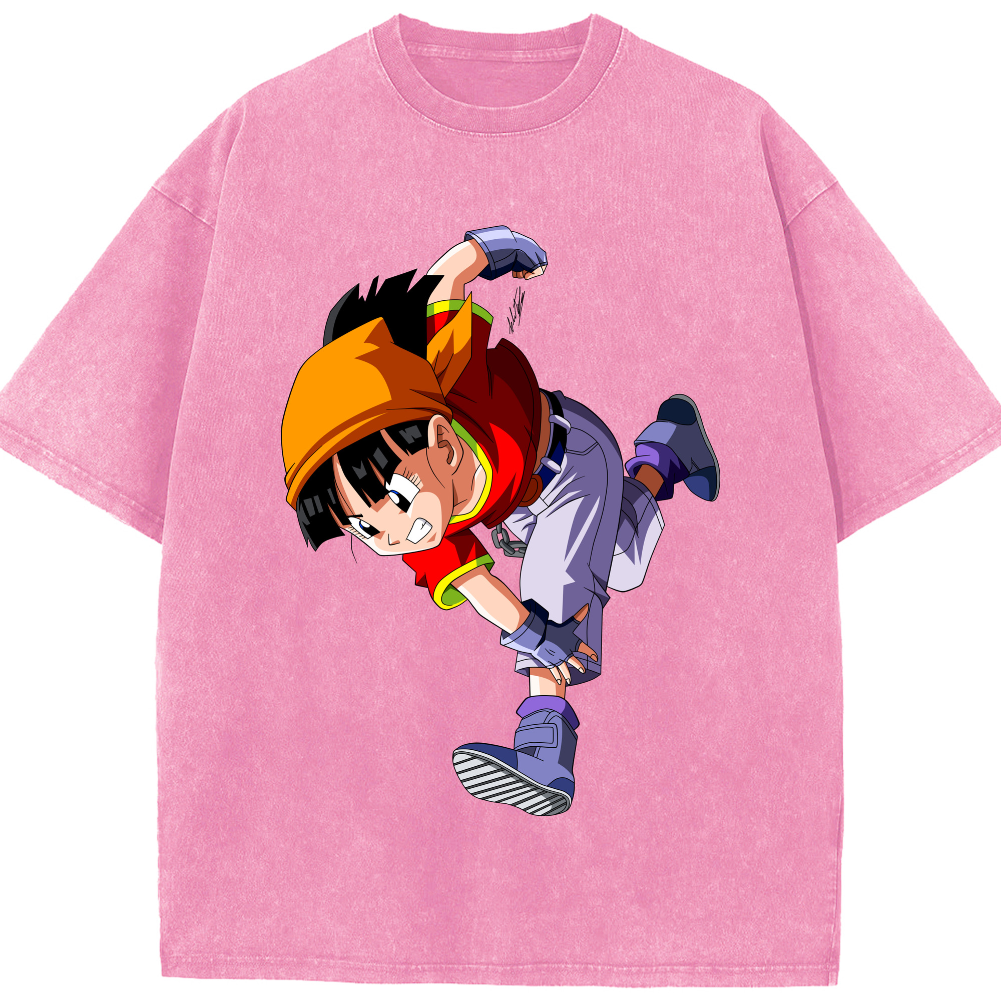 （画像用） ドラゴンボール パン DRAGON BALL Pan 綿100% ヴィンテージ風 半袖Tシャツ（フロントプリント）